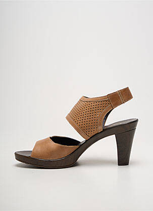 Sandales/nu pieds bout ouvert talon de 7 à 9cm marron KARSTON femme