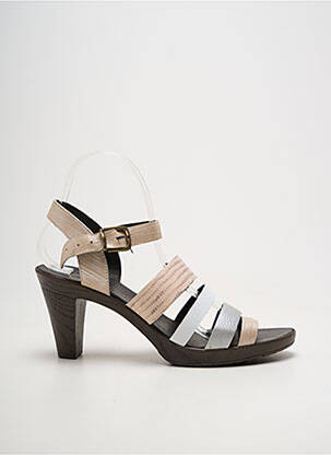 Sandales/nu pieds fermeture boucle(s) talon de 7 à 9cm beige KARSTON femme