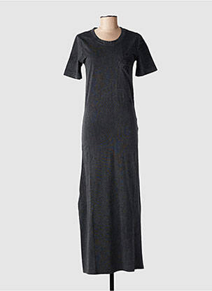 Robe longue manches courtes manches courtes gris ROSE GARDEN femme