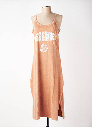 Robe mi-longue sans manche sans manche orange ROSE GARDEN femme