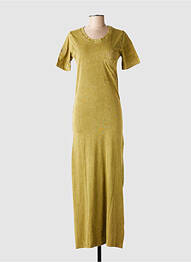 Robe longue manches courtes manches courtes vert ROSE GARDEN femme