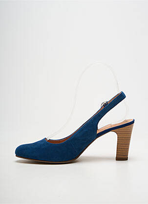 Escarpins fermeture boucle(s) talon de 7 à 9cm bleu KARSTON femme