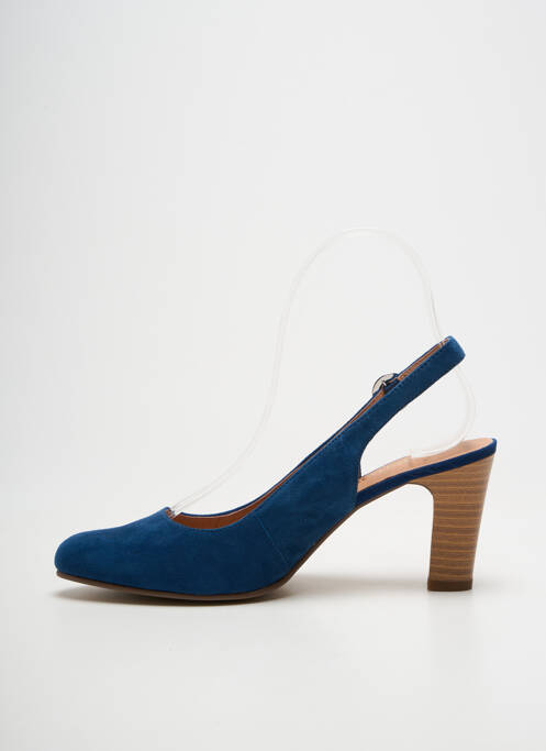 Escarpins fermeture boucle(s) talon de 7 à 9cm bleu KARSTON femme