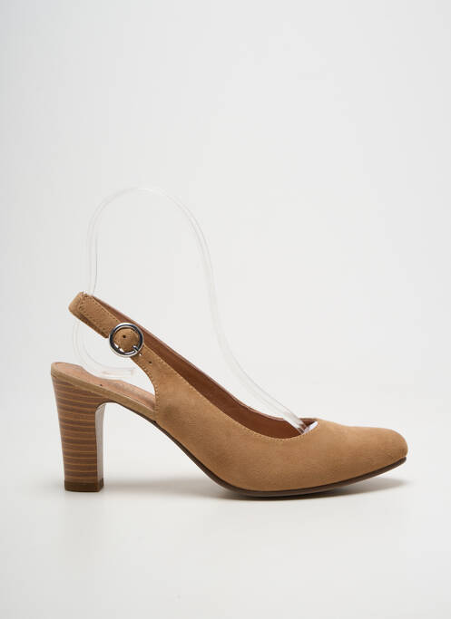 Escarpins fermeture boucle(s) talon de 7 à 9cm beige KARSTON femme