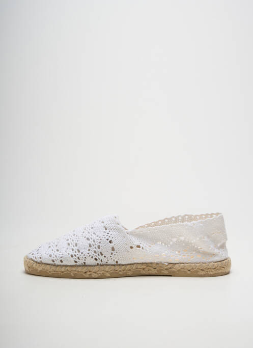 Espadrilles bout rond talon plat jusqu'à 3cm blanc LA MAISON DE L'ESPADRILLE femme
