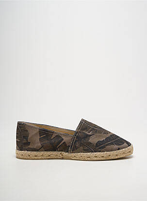 Espadrilles bout rond talon plat jusqu'à 3cm vert LA MAISON DE L'ESPADRILLE femme