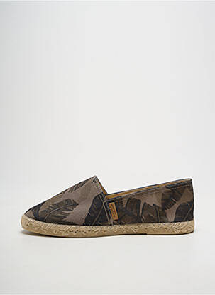 Espadrilles bout rond talon plat jusqu'à 3cm vert LA MAISON DE L'ESPADRILLE femme