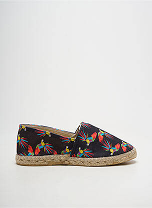Espadrilles bout rond talon plat jusqu'à 3cm noir LA MAISON DE L'ESPADRILLE femme