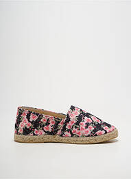 Espadrilles tissage satiné talon plat jusqu'à 3cm noir LA MAISON DE L'ESPADRILLE femme