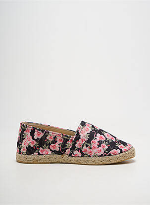 Espadrilles tissage satiné talon plat jusqu'à 3cm noir LA MAISON DE L'ESPADRILLE femme