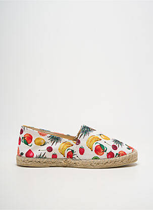 Espadrilles bout rond talon plat jusqu'à 3cm blanc LA MAISON DE L'ESPADRILLE femme