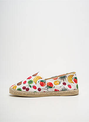 Espadrilles bout rond talon plat jusqu'à 3cm blanc LA MAISON DE L'ESPADRILLE femme
