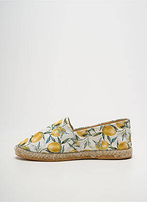 Espadrilles bout rond talon plat jusqu'à 3cm jaune LA MAISON DE L'ESPADRILLE femme