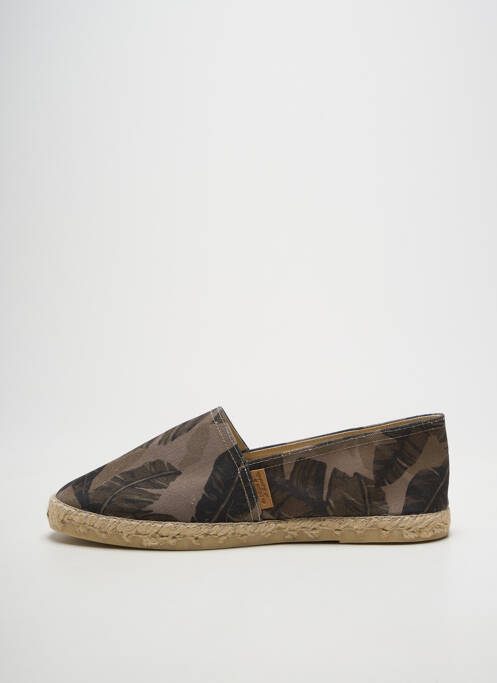Espadrilles bout rond talon plat jusqu'à 3cm vert LA MAISON DE L'ESPADRILLE femme