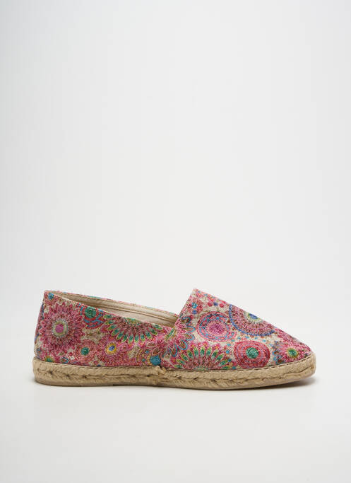 Espadrilles bout rond talon plat jusqu'à 3cm rose LA MAISON DE L'ESPADRILLE femme