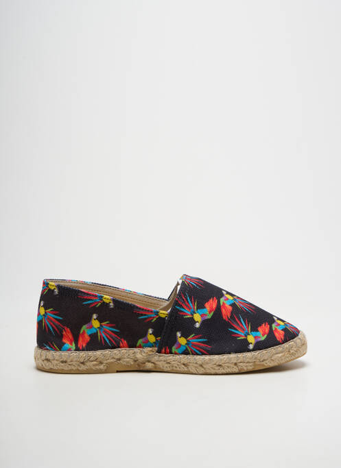 Espadrilles bout rond talon plat jusqu'à 3cm noir LA MAISON DE L'ESPADRILLE femme