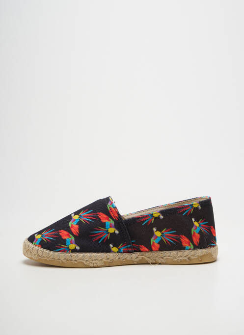 Espadrilles bout rond talon plat jusqu'à 3cm noir LA MAISON DE L'ESPADRILLE femme