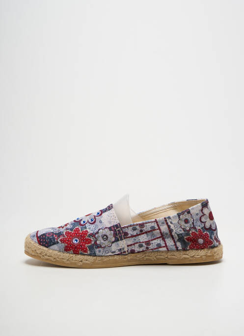 Espadrilles bout rond talon plat jusqu'à 3cm rouge LA MAISON DE L'ESPADRILLE femme