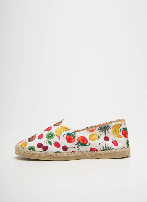 Espadrilles bout rond talon plat jusqu'à 3cm blanc LA MAISON DE L'ESPADRILLE femme