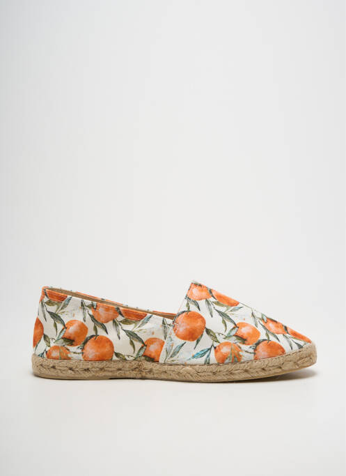 Espadrilles bout rond talon plat jusqu'à 3cm orange LA MAISON DE L'ESPADRILLE femme