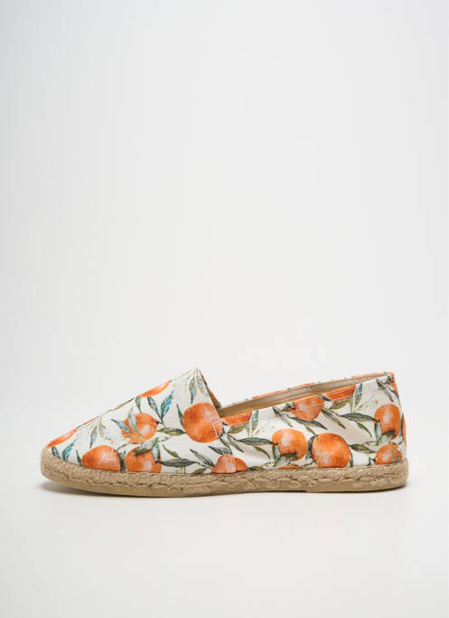 Espadrilles bout rond talon plat jusqu'à 3cm orange LA MAISON DE L'ESPADRILLE femme