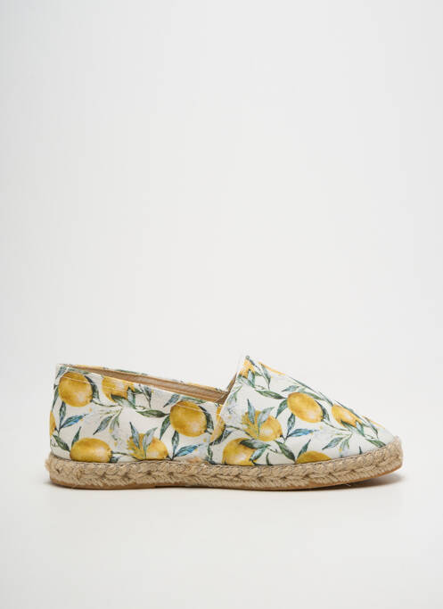 Espadrilles bout rond talon plat jusqu'à 3cm jaune LA MAISON DE L'ESPADRILLE femme