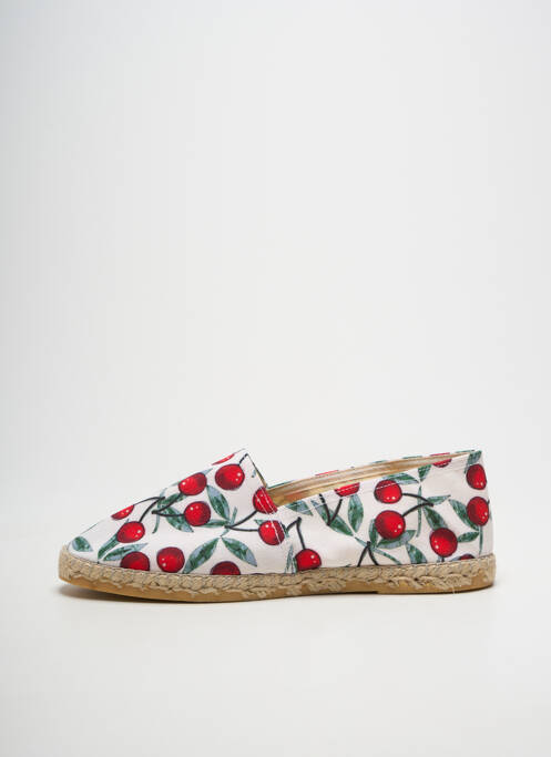 Espadrilles bout rond talon plat jusqu'à 3cm blanc LA MAISON DE L'ESPADRILLE femme