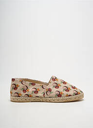 Espadrilles bout rond talon plat jusqu'à 3cm beige LA MAISON DE L'ESPADRILLE femme