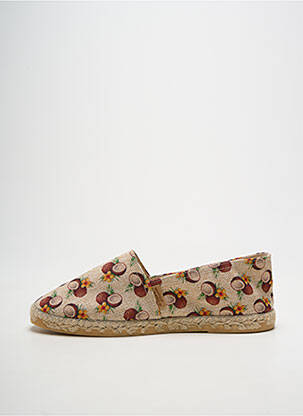 Espadrilles bout rond talon plat jusqu'à 3cm beige LA MAISON DE L'ESPADRILLE femme