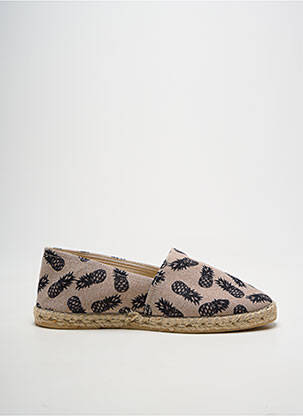 Espadrilles bout rond talon plat jusqu'à 3cm beige LA MAISON DE L'ESPADRILLE femme