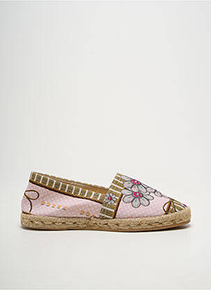 Espadrilles bout rond talon plat jusqu'à 3cm rose LA MAISON DE L'ESPADRILLE femme