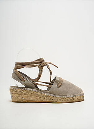 Espadrilles fermeture lacets talon de 4 à 6cm vert LA MAISON DE L'ESPADRILLE femme