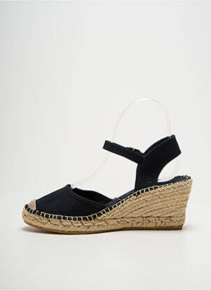 Espadrilles bout rond talon de 4 à 6cm noir LA MAISON DE L'ESPADRILLE femme