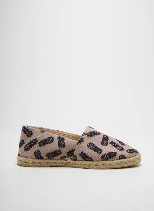 Espadrilles bout rond talon plat jusqu'à 3cm beige LA MAISON DE L'ESPADRILLE femme