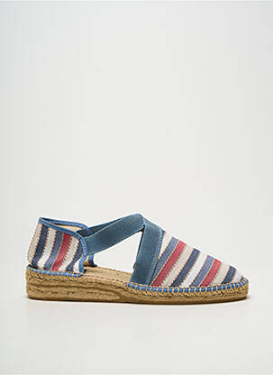 Espadrilles bout rond talon plat jusqu'à 3cm bleu EMMA femme