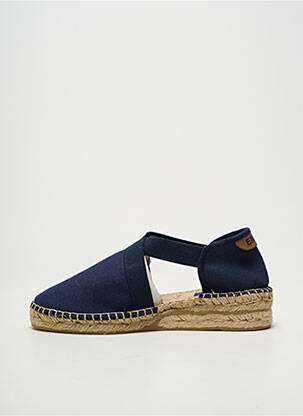 Espadrilles bout rond talon plat jusqu'à 3cm bleu EMMA femme