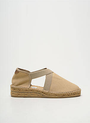 Espadrilles bout rond talon plat jusqu'à 3cm beige EMMA femme