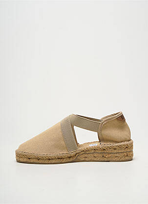 Espadrilles bout rond talon plat jusqu'à 3cm beige EMMA femme