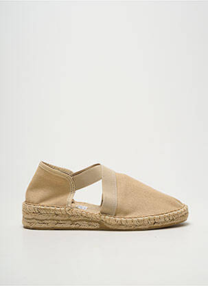 Espadrilles bout rond talon plat jusqu'à 3cm beige EMMA femme