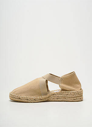 Espadrilles bout rond talon plat jusqu'à 3cm beige EMMA femme