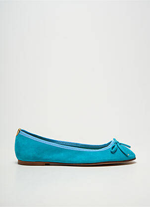 Ballerines bout rond talon plat jusqu'à 3cm bleu SOLINE femme