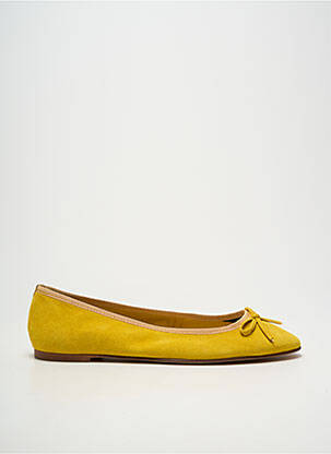Ballerines bout rond talon plat jusqu'à 3cm jaune SOLINE femme