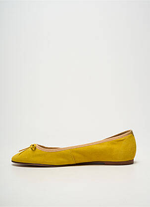 Ballerines bout rond talon plat jusqu'à 3cm jaune SOLINE femme