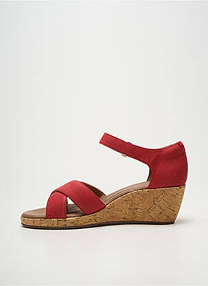 Sandales/nu pieds talon compensé talon de 4 à 6cm rouge UNSTRUCTURED BY CLARKS femme