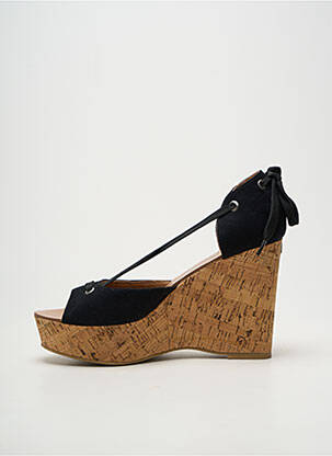 Sandales/nu pieds talon compensé talon haut de 10cm et plus noir LES P'TITES BOMBES femme