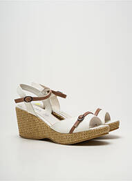 Sandales/nu pieds talon compensé talon de 7 à 9cm blanc LES P'TITES BOMBES femme