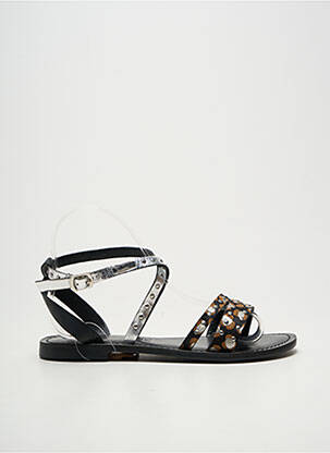 Sandales/nu pieds chiquet talon plat jusqu'à 3cm argent LES P'TITES BOMBES femme