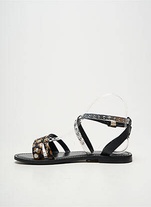 Sandales/nu pieds chiquet talon plat jusqu'à 3cm argent LES P'TITES BOMBES femme