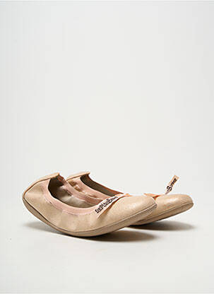 Ballerines tissage satiné talon plat jusqu'à 3cm rose LES P'TITES BOMBES femme