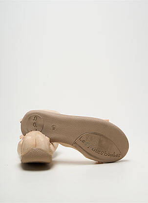 Ballerines tissage satiné talon plat jusqu'à 3cm rose LES P'TITES BOMBES femme